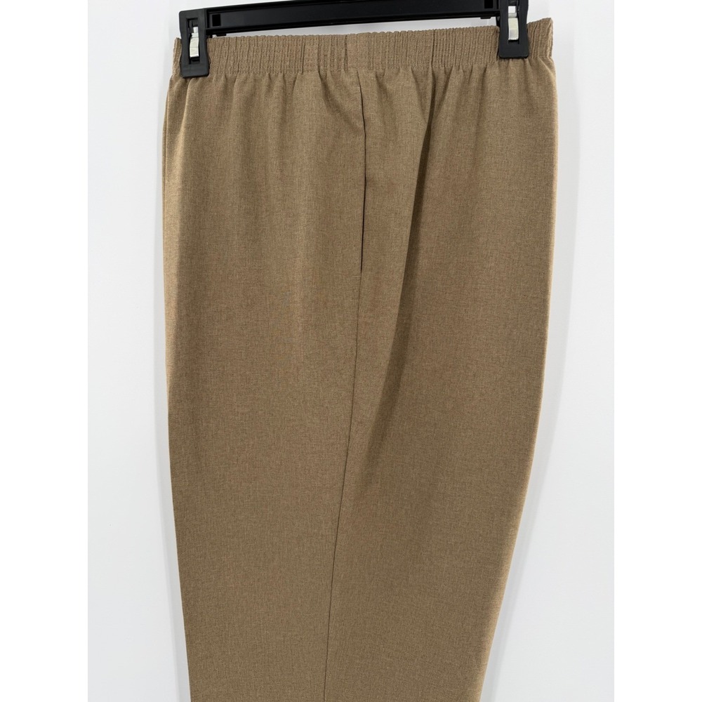 Alison Daley Womens Elastic Waist Straight Leg Pants Tan Brown Size 16 - Picture 2 of 9